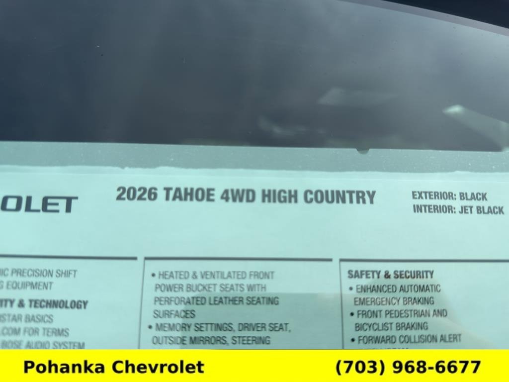 New 2026 Chevrolet Tahoe High Country AWD/4WD image 27