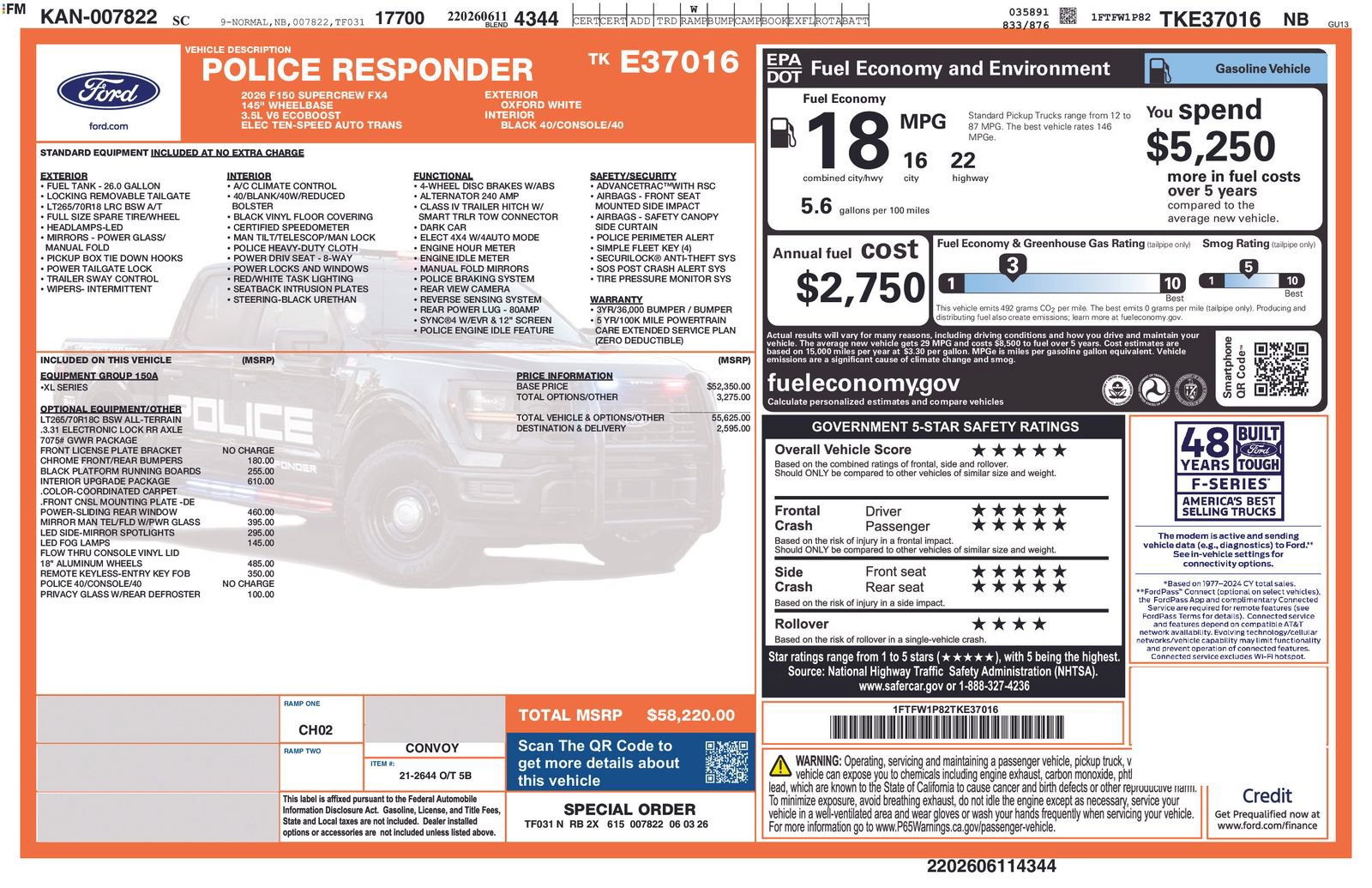 New 2026 Ford F150 XL w/ Interior Upgrade Package