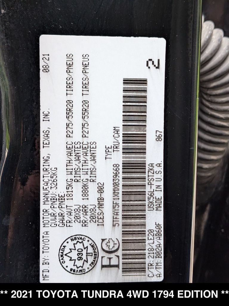 Used 2021 Toyota Tundra Platinum AWD/4WD image 32