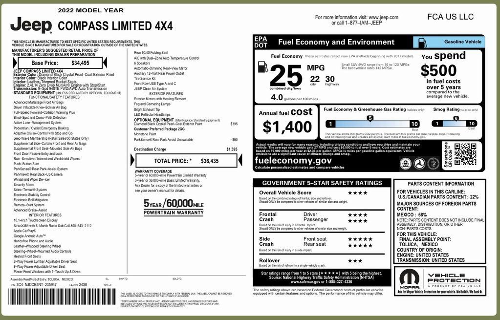 Used 2022 Jeep Compass Limited image 34