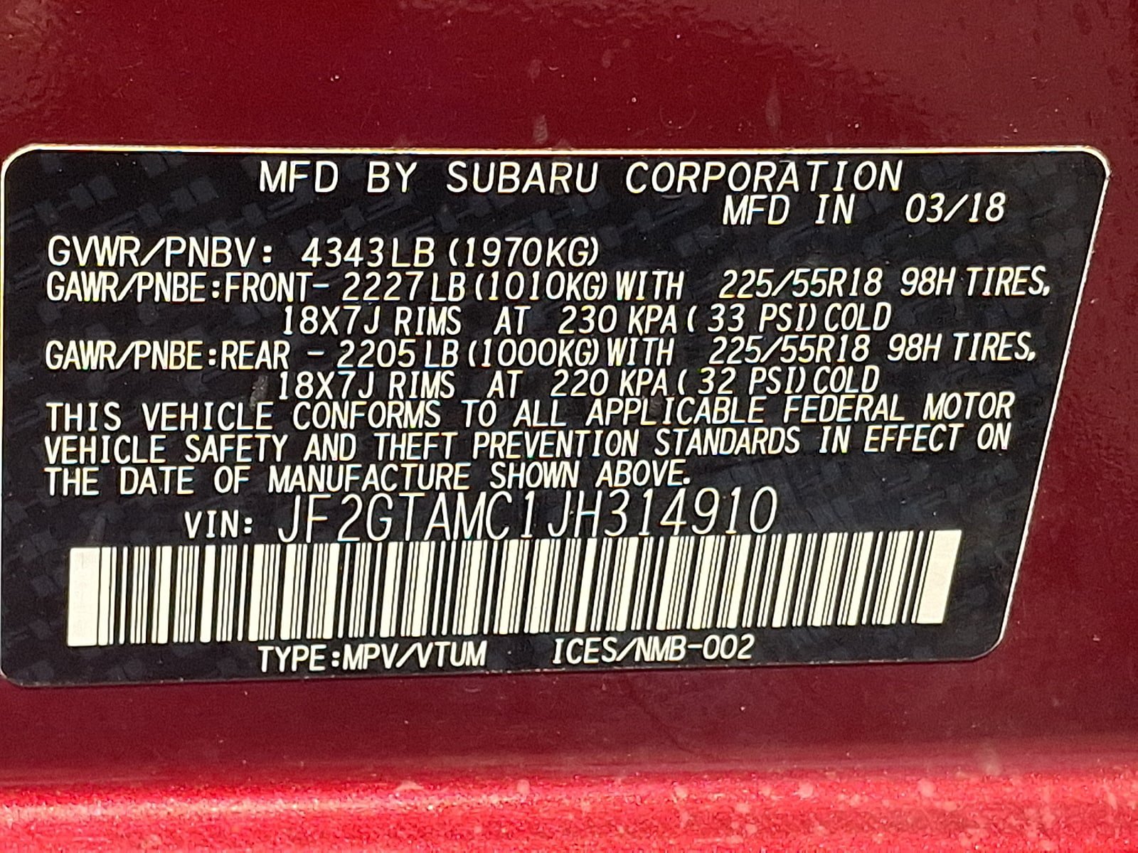 Used 2018 Subaru Crosstrek 2.0i Limited AWD/4WD image 28
