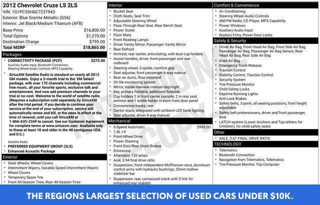 Used 2012 Chevrolet Cruze LS w/ Connectivity Package FWD image 4