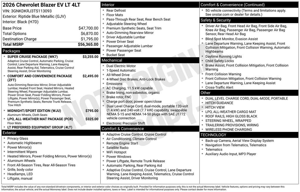 New 2026 Chevrolet Blazer EV LT w/ Super Cruise Package image 7