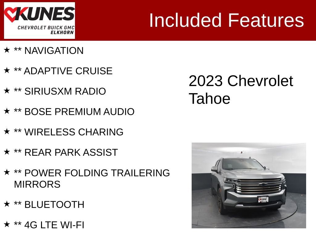 Used 2023 Chevrolet Tahoe High Country w/ Premium Package 2 image 3