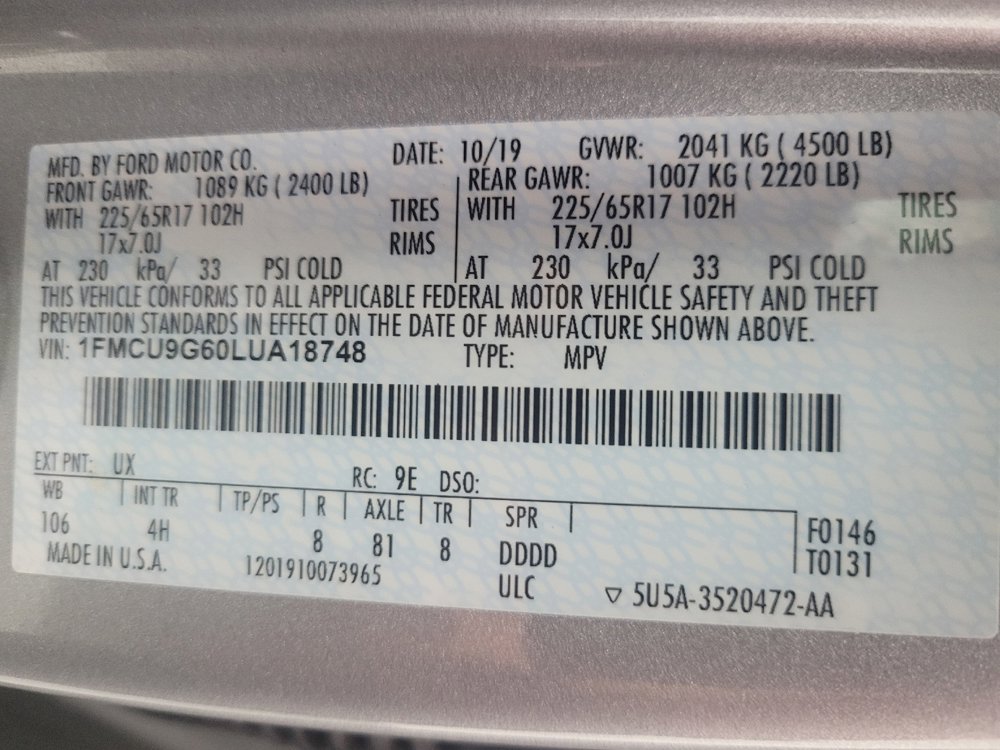 Used 2020 Ford Escape SE image 33