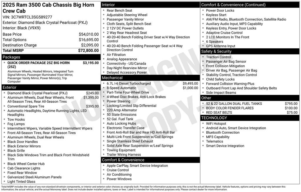 New 2025 RAM 3500 Big Horn AWD/4WD image 6