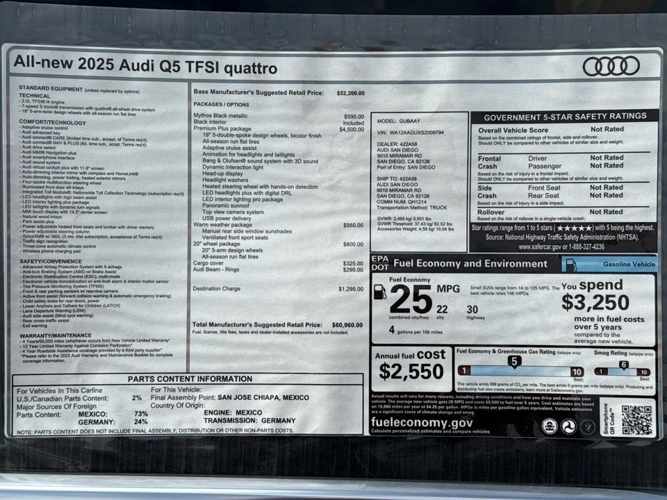 Certified 2025 Audi Q5 2.0T Premium Plus w/ Premium Plus image 21