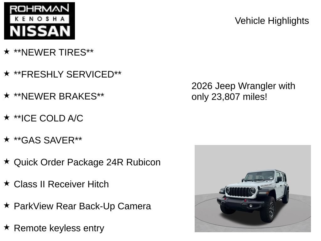 Used 2026 Jeep Wrangler Unlimited Rubicon AWD/4WD image 7