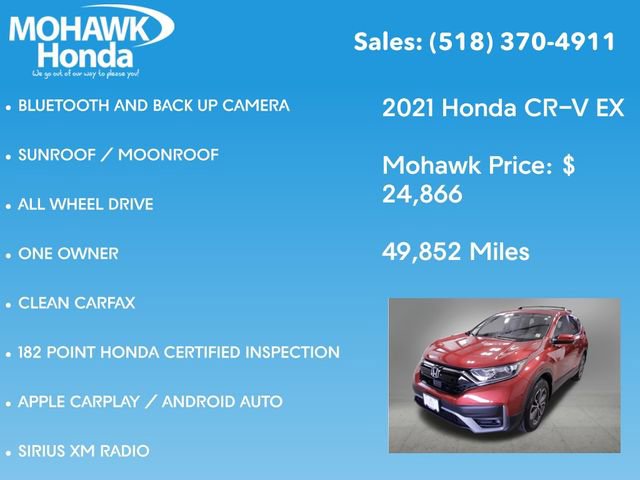 Certified 2021 Honda CR-V EX image 8