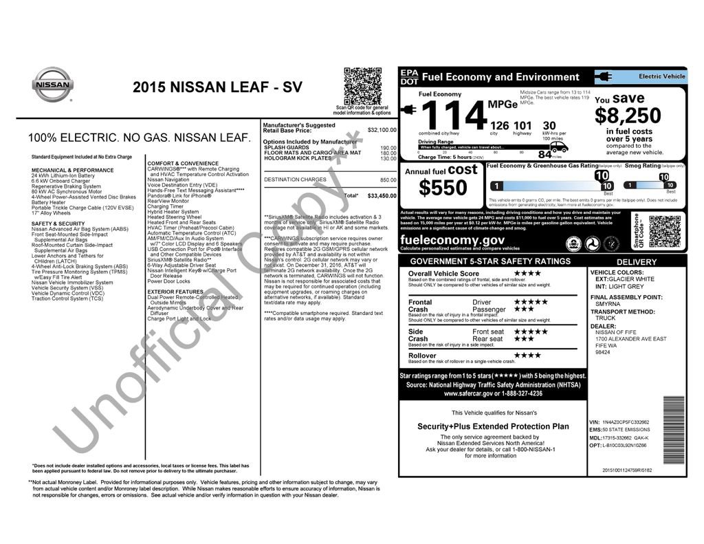 Used 2015 Nissan Leaf SV FWD image 40