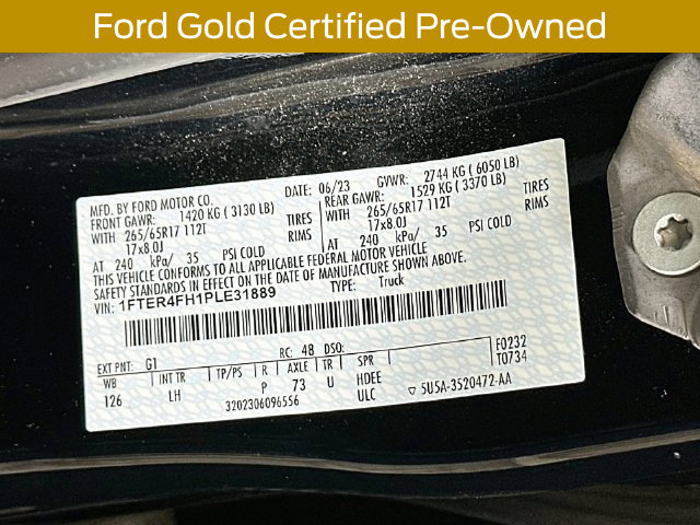 Certified 2023 Ford Ranger XLT w/ Equipment Group 302A High AWD/4WD image 36