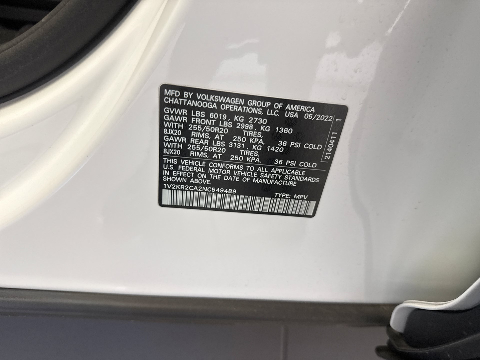 Used 2022 Volkswagen Atlas SE AWD/4WD image 9