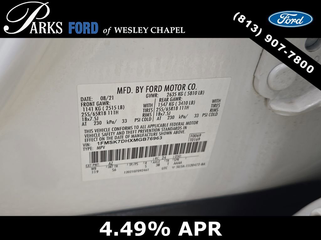 Certified 2021 Ford Explorer XLT w/ Equipment Group 202A RWD image 33