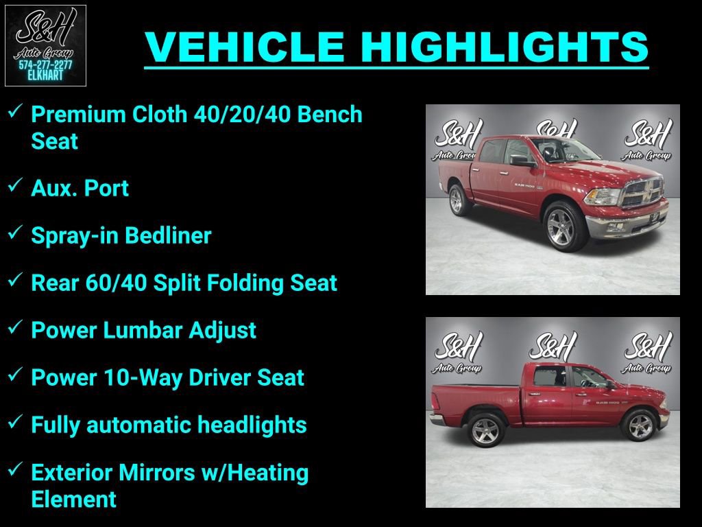 Used 2012 RAM 1500 Big Horn w/ Remote Start & Security Group AWD/4WD image 3