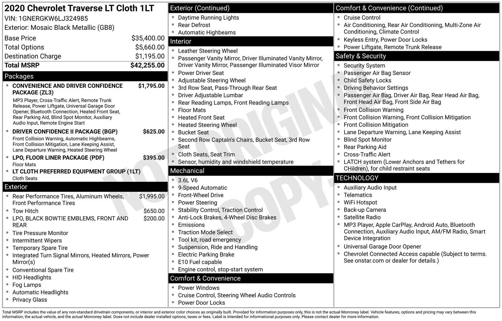 Used 2020 Chevrolet Traverse LT FWD image 10