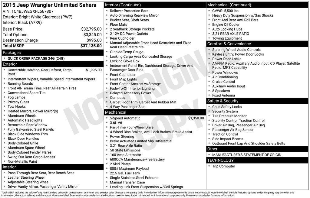 Used 2015 Jeep Wrangler Unlimited Sahara image 6