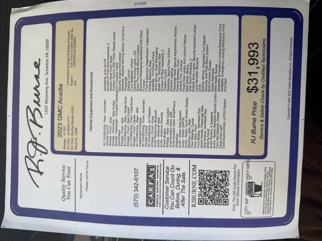 Used 2023 GMC Acadia SLE w/ Driver Convenience Package image 25