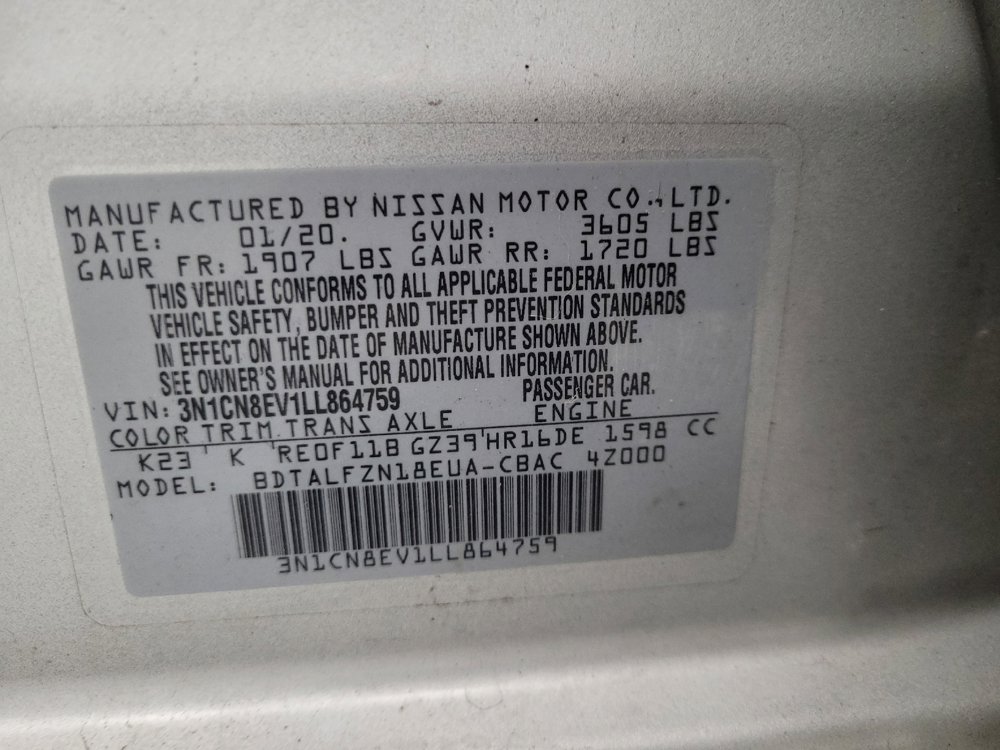 Used 2020 Nissan Versa SV image 33