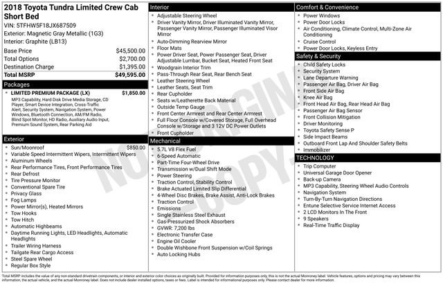 Used 2018 Toyota Tundra Limited w/ Limited Premium Package image 15