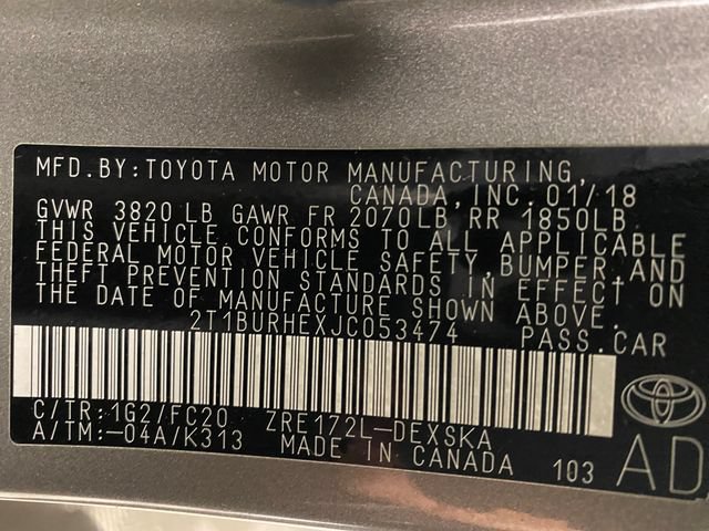 Certified 2018 Toyota Corolla SE w/ SE Premium Package FWD image 24