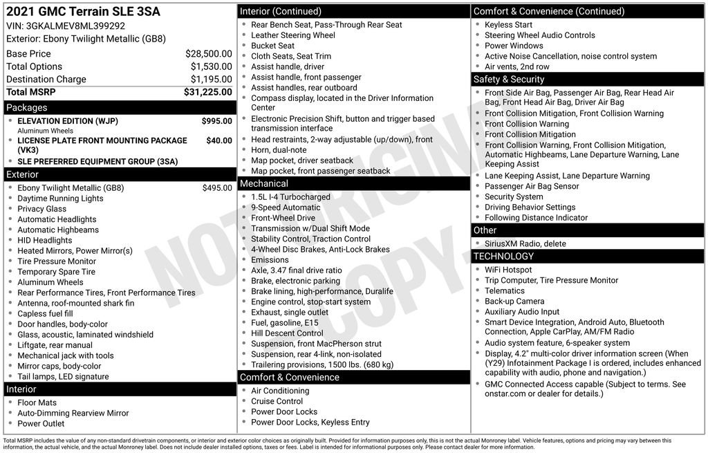 Certified 2021 GMC Terrain SLE w/ Elevation Edition image 5