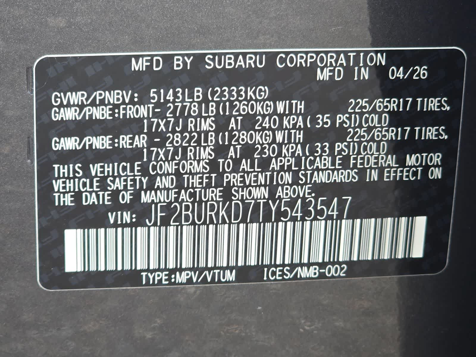 New 2026 Subaru Outback Wilderness AWD/4WD image 31
