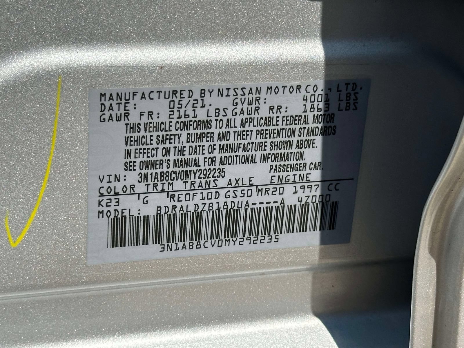 Used 2021 Nissan Sentra SV FWD image 25