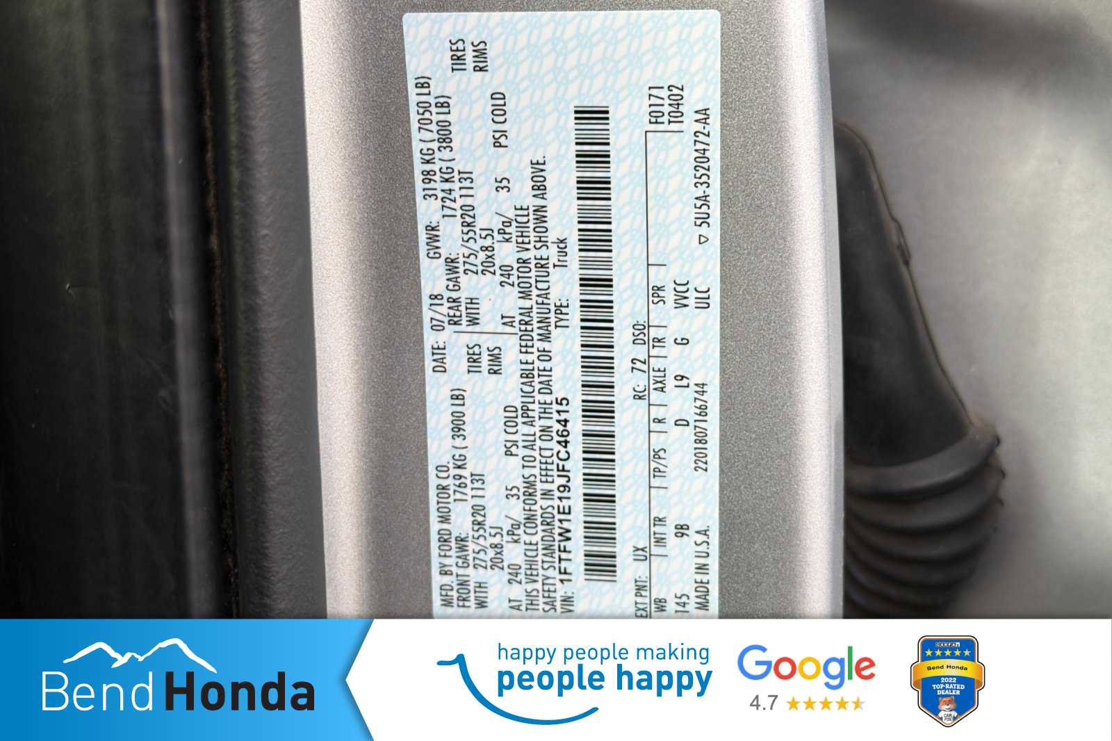 Used 2018 Ford F150 Platinum w/ Equipment Group 701A Luxury image 29