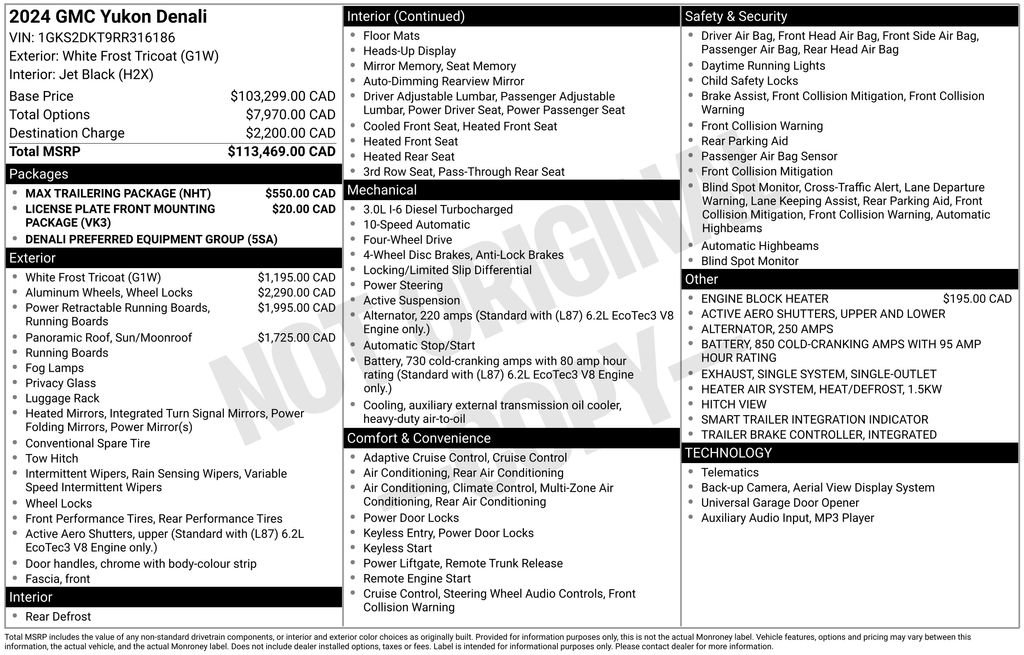 Used 2024 GMC Yukon Denali w/ Max Trailering Package AWD/4WD image 2