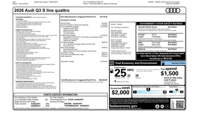 New 2026 Audi Q3 quattro 2.0T AWD/4WD image 38
