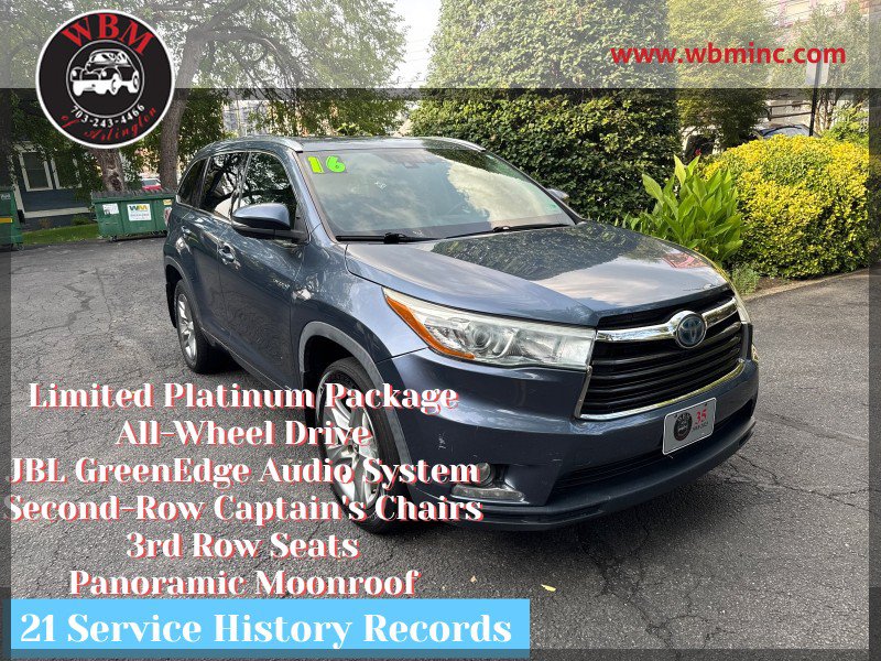 Used 2016 Toyota Highlander Limited Platinum AWD/4WD image 1