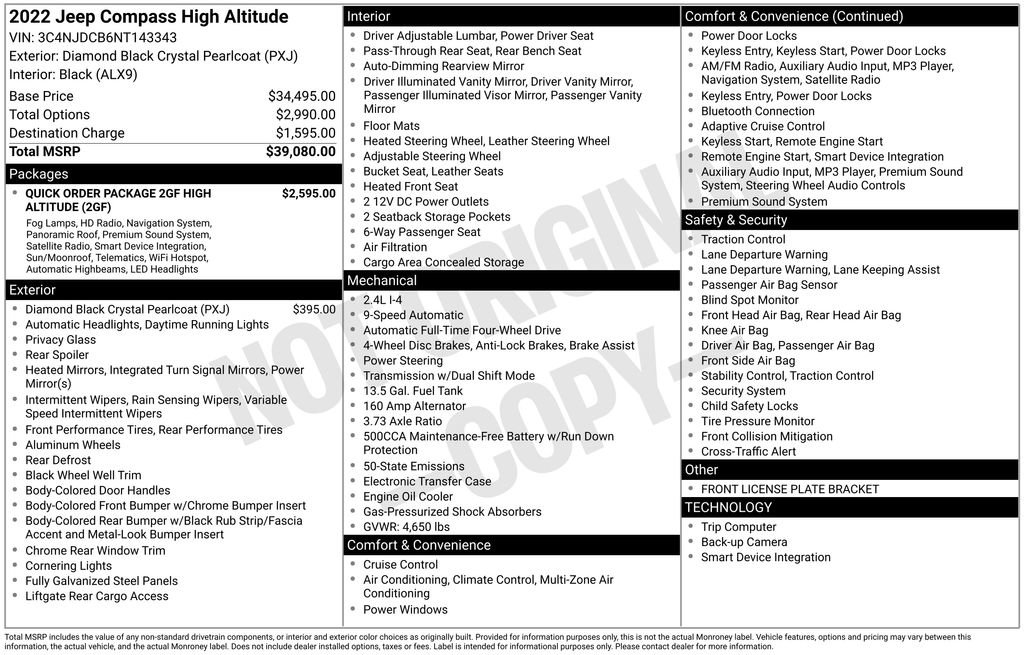 Certified 2022 Jeep Compass High Altitude image 45