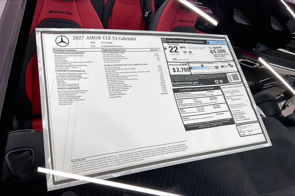 New 2027 Mercedes-Benz CLE 53 AMG 4MATIC Cabriolet image 13