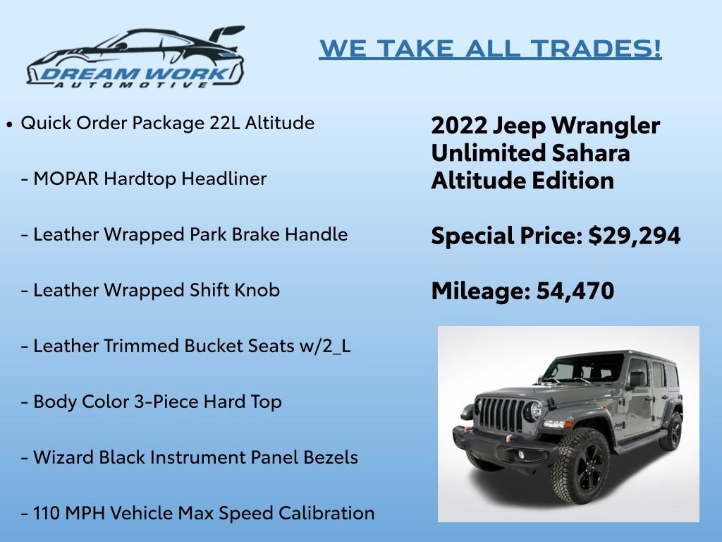 Used 2022 Jeep Wrangler Unlimited Sahara video 2