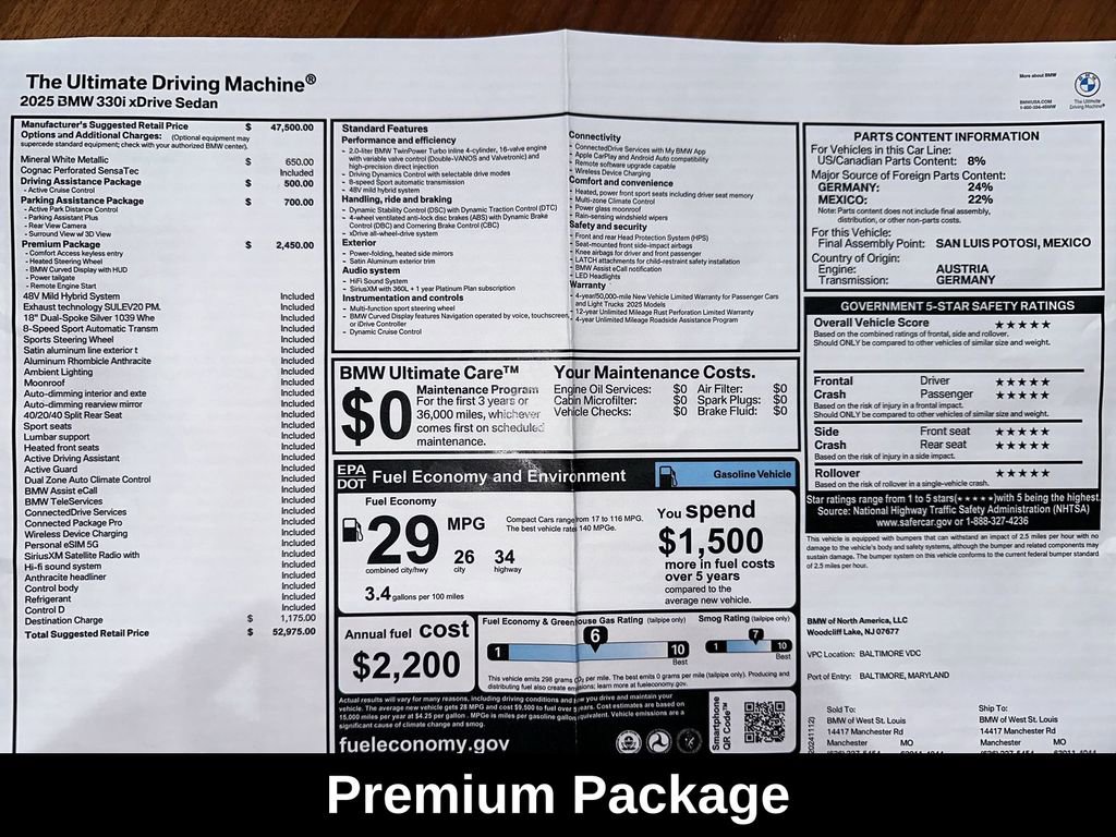 Used 2025 BMW 330i xDrive Sedan w/ M Sport Package image 12