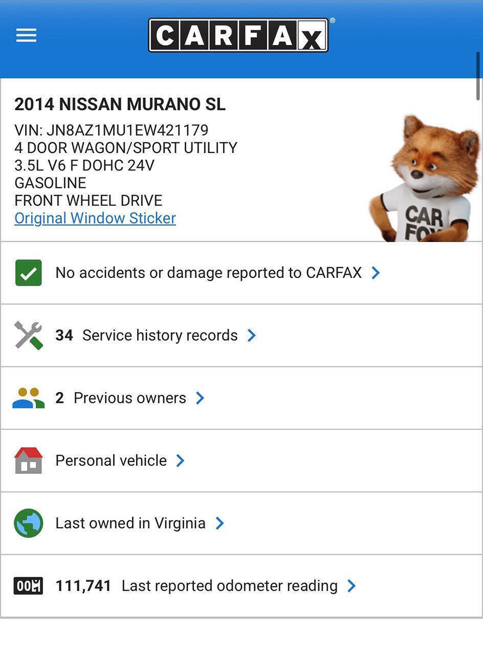 Used 2014 Nissan Murano SL w/ Navigation Package image 4