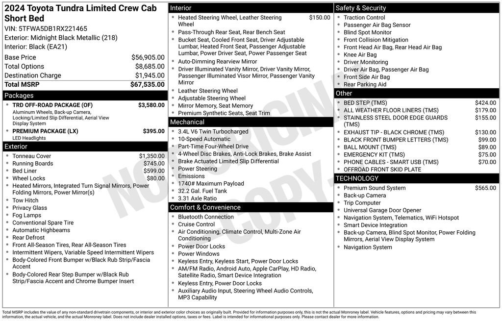 Used 2024 Toyota Tundra Limited w/ TRD Off-Road Package image 44