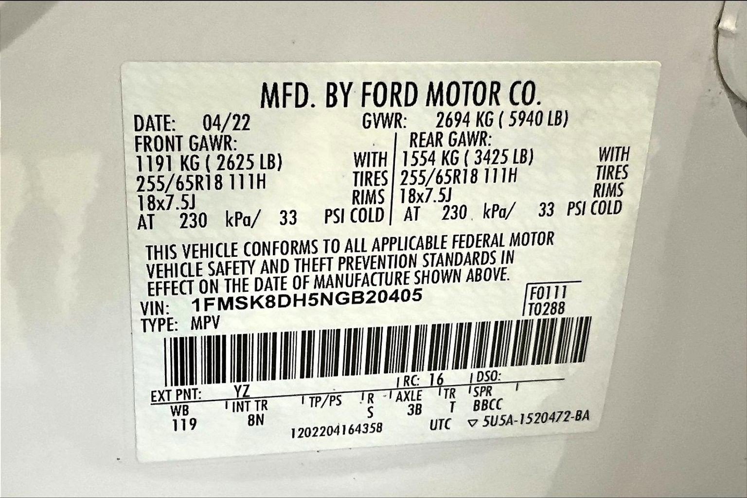 Used 2022 Ford Explorer XLT AWD/4WD image 19