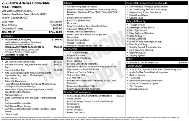 Certified 2023 BMW 440i xDrive Convertible w/ Premium Package image 38