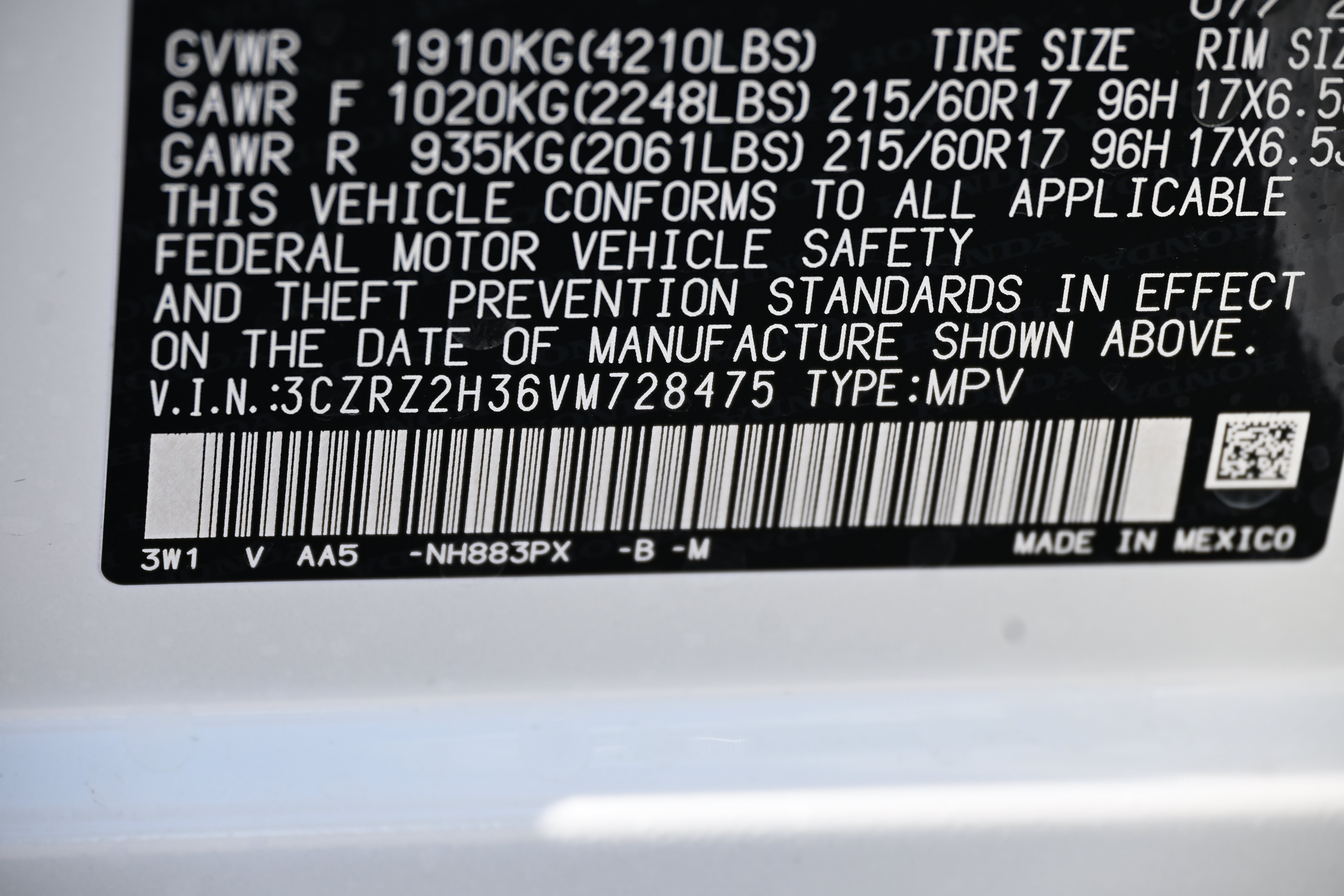 New 2027 Honda HR-V LX image 17