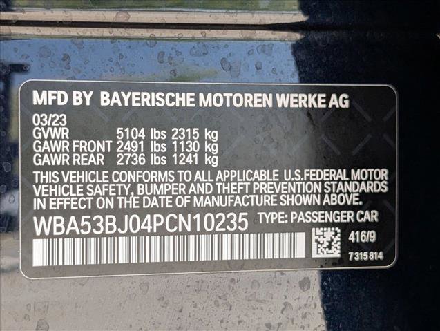 Used 2023 BMW 540i w/ M Sport Package RWD image 20