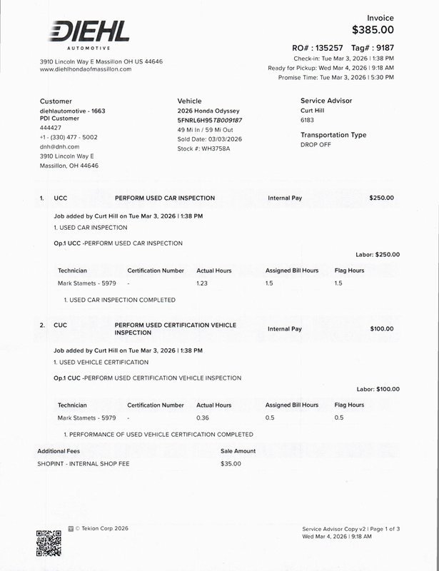 Used 2026 Honda Odyssey Elite image 35