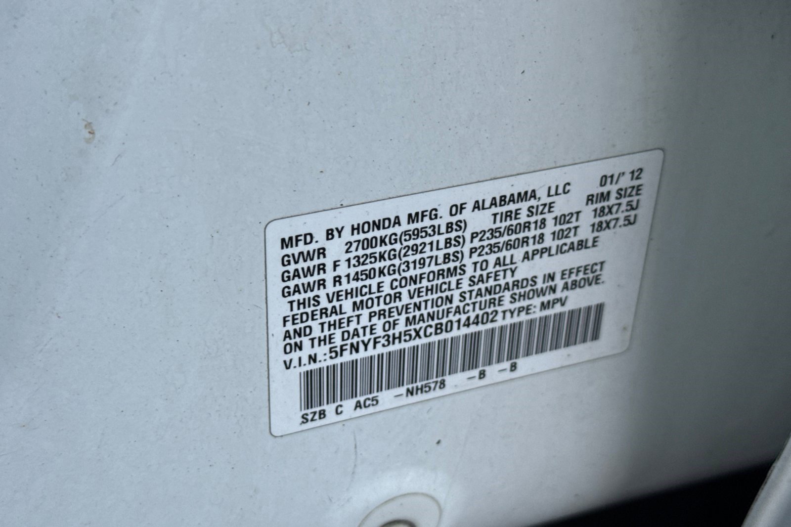 Used 2012 Honda Pilot EX-L image 19