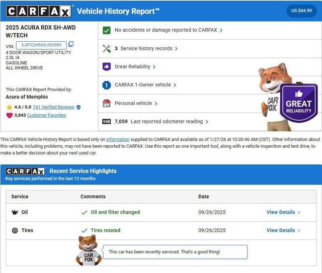 Certified 2025 Acura RDX w/ Technology Package image 3