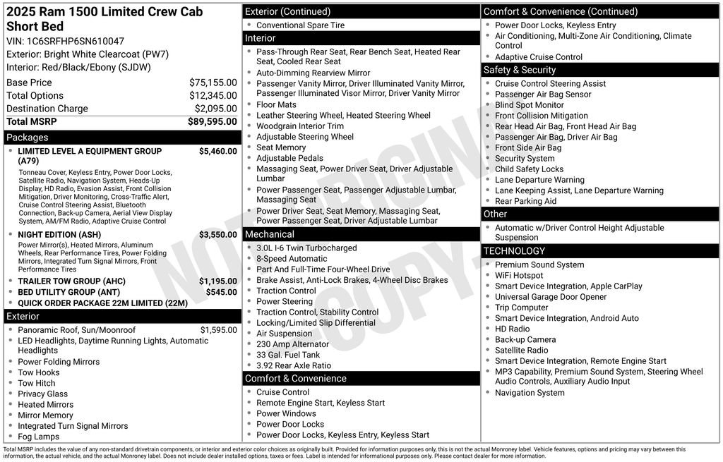 Used 2025 RAM 1500 Limited AWD/4WD image 44