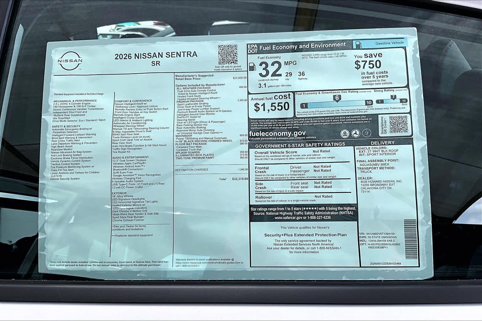 New 2026 Nissan Sentra SR FWD image 17