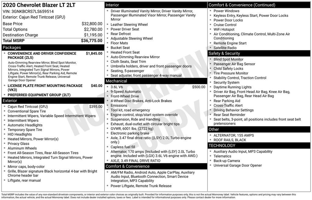 Used 2020 Chevrolet Blazer LT image 8