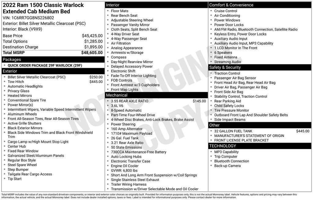 Certified 2022 RAM 1500 Warlock AWD/4WD image 39