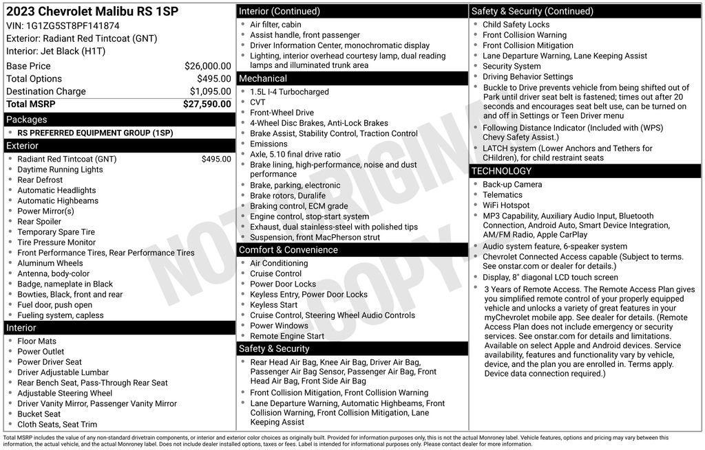 Used 2023 Chevrolet Malibu RS image 4