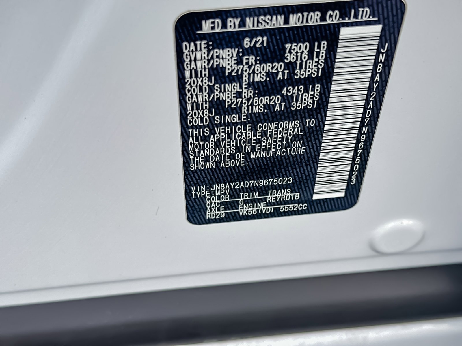 Used 2022 Nissan Armada SV w/ SV Appearance Package image 31